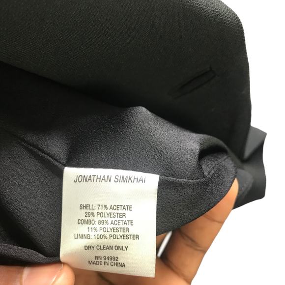 Jonathan Simkha Womens Black Tuxedo jacket satin trim / buttons - Picture 13 of 13